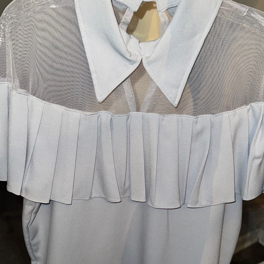 Elegant Light Blue Women's Top